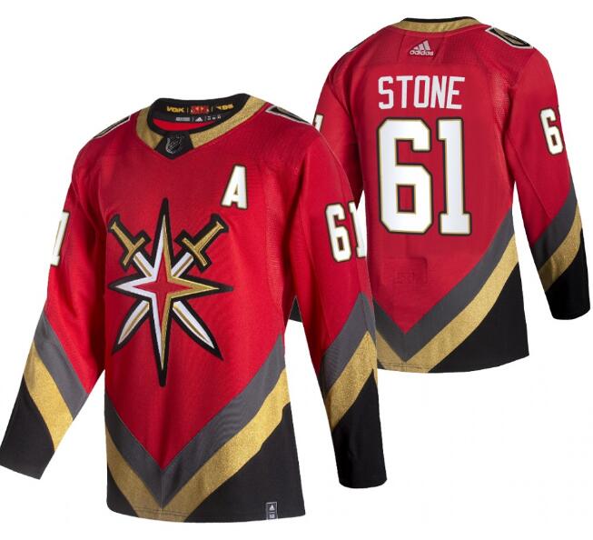 Men's Vegas Golden Knights #61 Mark Stone 2021 Reverse Retro Red Stitched NHL Jersey Men's Vegas Golden Knights #61 Mark Stone 2021 Reverse Retro Red Stitched NHL Jersey